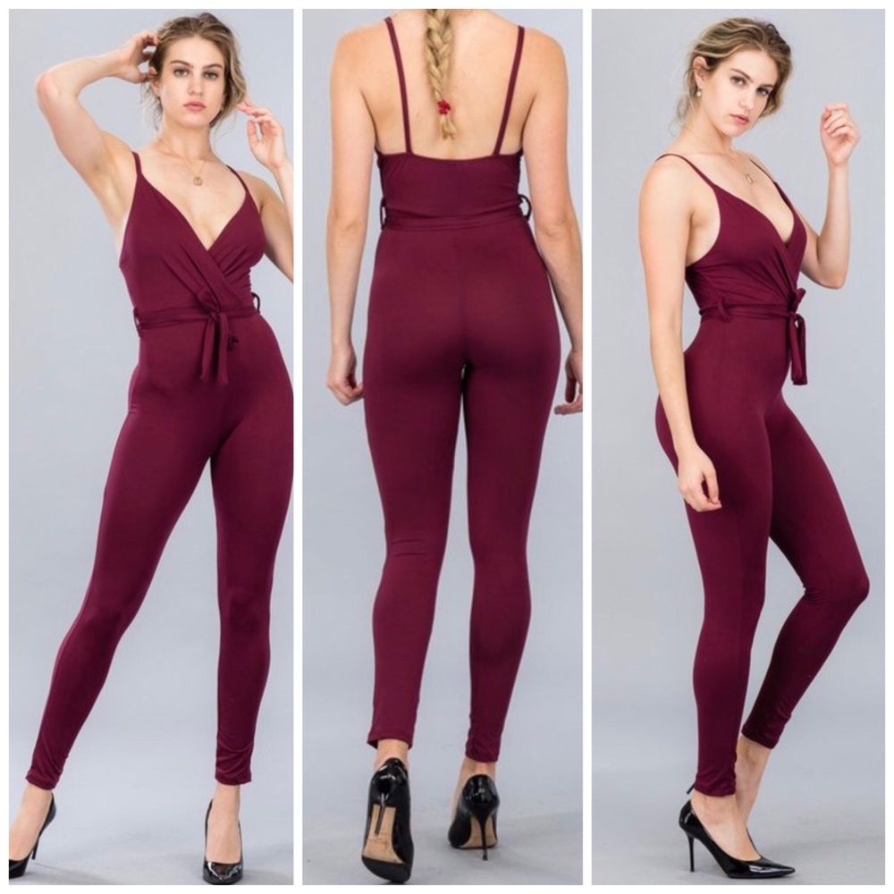 Perfect Day Burgundy Jumpsuit